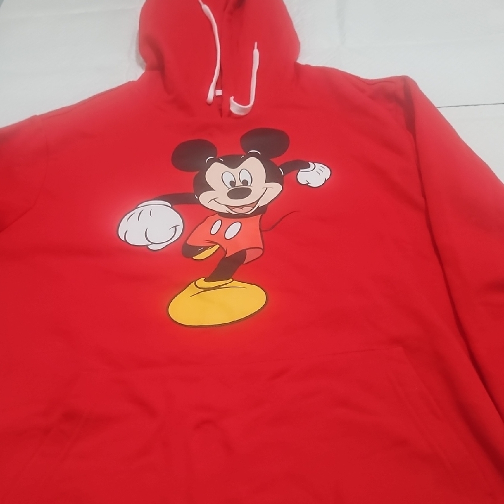 Disney Mickey Mouse Hoodie "Oh Boy he Is Coming" Size Large